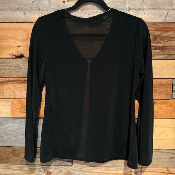 Vintage Y2K Whimsigoth Fairy Grunge Sheer Beaded Clasp-Close Overlay by Malibu - Picture 13 of 14